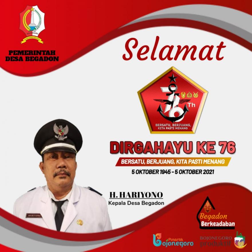 Selamat Dirgahayu Tentara Nasional Indonesia Ke-76
